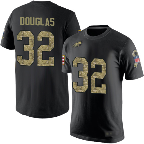 Men Philadelphia Eagles #32 Rasul Douglas Black Camo Salute to Service NFL T Shirt->nfl t-shirts->Sports Accessory